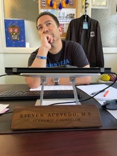 SMS counselor, Mr. Acevedo, helps students overcome cyberbullying.
