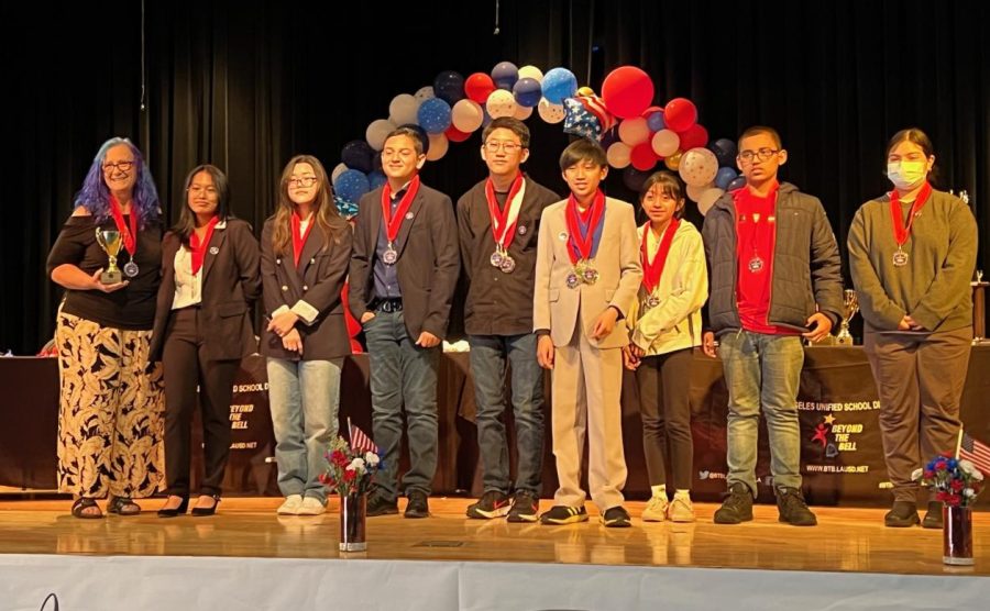 Our Academic Pentathlon Team at the awards ceremony on May 6.
