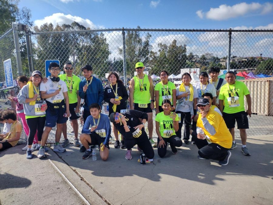 Students, Parents, and Coaches after the 5K run on Sunday, May 9, 2023 at Boyle Heights.